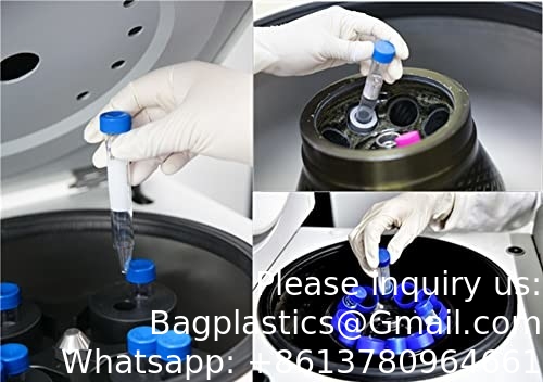 Tubes à centrifugeuse coniques de 15 ml, tubes à essai en plastique stérile avec capuchon à vis, récipient en polypropylène avec gradué