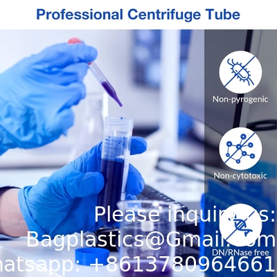 Tubes de centrifugeuse coniques 50 ml, EO Polypropylène stérile Caps à vis étanches, Gradués et marques d'écriture