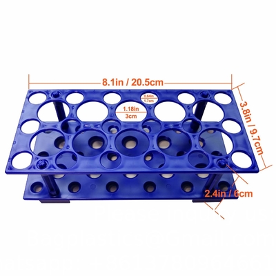 Étagère de tube d'essai, porte-tubes de centrifugeuse (2 paquets - bleu et orange) pour 10 ml, 15 ml, 50 ml, support en plastique amovible