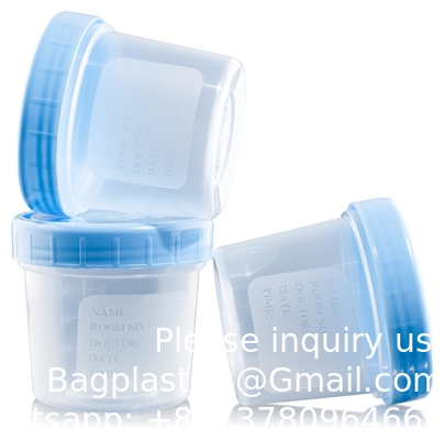 Fournir des échantillons de tasses avec des couvercles anti-fuite couvercle de haute qualité en plastique polypropylène sans latex non stérile 25 4 oz