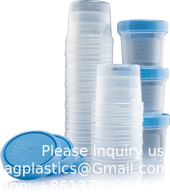 Fournir des échantillons de tasses avec des couvercles anti-fuite couvercle de haute qualité en plastique polypropylène sans latex non stérile 25 4 oz