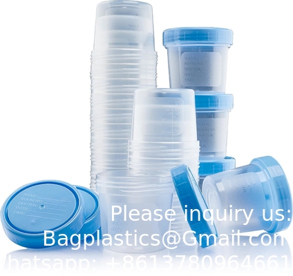 Fournir des échantillons de tasses avec des couvercles anti-fuite couvercle de haute qualité en plastique polypropylène sans latex non stérile 25 4 oz