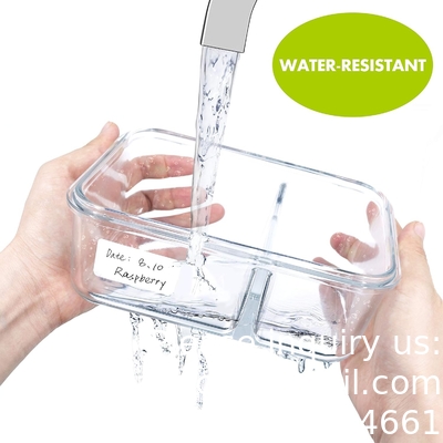 1000 étiquettes de congélateur amovibles en blanc résistant à l'eau et à l'huile avec ligne de perforation pour les conteneurs pots Pantry Organizati