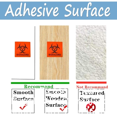 Étiquettes de sécurité de danger biologique 2 x 2 pouces carrés adhésifs autocollants de chapeau dur, étiquettes d'avertissement de danger biologique pour les laboratoires