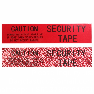 Tape de sécurité à l'épreuve de toute manipulation (2 pouces x 55 mètres x 2 mil, ultra épais film vide, rouge)