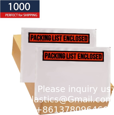 Produit 7.5&quot; x 5.5&quot; adhésif transparent Liste d'emballage / étiquette d'expédition Enveloppes (200 paquets)