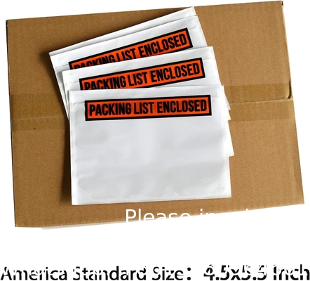 Produit 7.5&quot; x 5.5&quot; adhésif transparent Liste d'emballage / étiquette d'expédition Enveloppes (200 paquets)