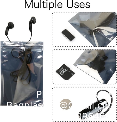 Sacs anti-statiques à verrouillage, 5,9 x 7,9 pouces Sacs en plastique statiques pour carte mère SSD HDD Ordinateur électronique