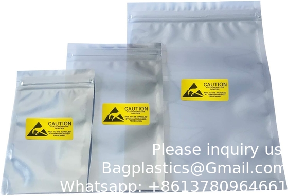 Sacs anti-statiques à verrouillage, 5,9 x 7,9 pouces Sacs en plastique statiques pour carte mère SSD HDD Ordinateur électronique