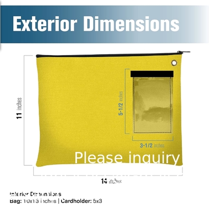 Canvas Interoffice Mailer, 14 onces. 14W x 11H. Sac de transport. Gros sac fermeture à glissière avec grommet. Utiliser avec cadenas.