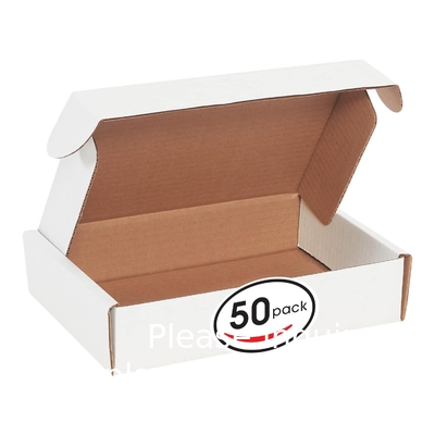 Boîtes aux lettres en carton ondulé kraft, 10&quot; x 4&quot; x 4&quot;, paquet de 50, à l'épreuve de l'écrasement, pour l'expédition, le courrier