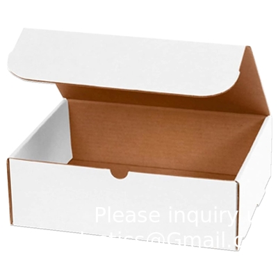 Boîtes à lettres en carton ondulé blanc, boîtes à lettres moyennes pour l'emballage des petites entreprises