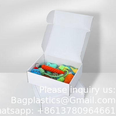 Boîtes à lettres en carton ondulé blanc, boîtes à lettres moyennes pour l'emballage des petites entreprises