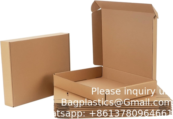 Boîtes d'expédition de 20 exemplaires, carton ondulé brun, boîte à lettres pour emballage, courrier, affaires