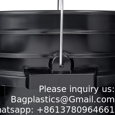 7 gallons de seau noir de qualité alimentaire + couvercles gamma, stockage dans un conteneur sans BPA, seaux HDPE durables