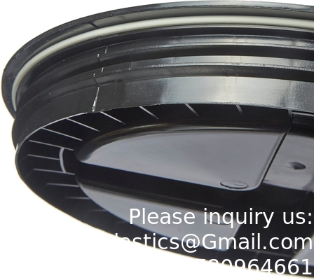 7 gallons de seau noir de qualité alimentaire + couvercles gamma, stockage dans un conteneur sans BPA, seaux HDPE durables