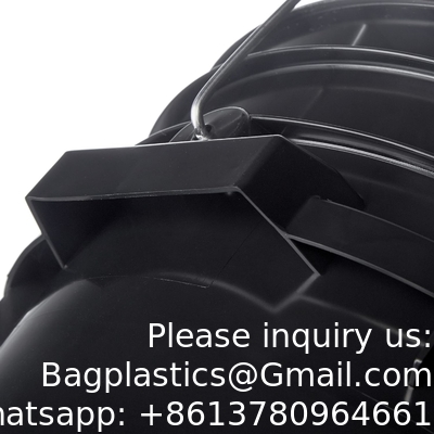 7 gallons de seau noir de qualité alimentaire + couvercles gamma, stockage dans un conteneur sans BPA, seaux HDPE durables