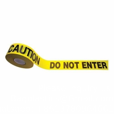 Tape d'avertissement de danger biologique avec empreinte noire, légende &quot;Biodanger - Peligro Biologico&quot; 55 yd. Longueur x 2 &quot; largeur