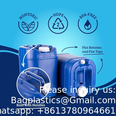 Récipients de stockage d'eau empilés avec couvercles, kit de stockage d'eau d'urgence, robinets et bouteilles de conservateur d'eau