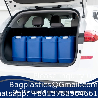 Récipients de stockage d'eau empilés avec couvercles, kit de stockage d'eau d'urgence, robinets et bouteilles de conservateur d'eau
