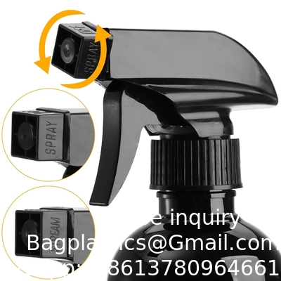 Bouteilles de pulvérisation en plastique noir pour les solutions de nettoyage 16 oz (emballage de 4), pulvérisation vide rechargeable réutilisable