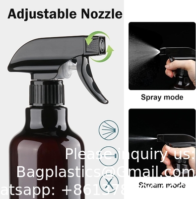 Bouteilles de pulvérisation en plastique Bouteille de pulvérisation vide 16,9 oz/500 ml 2 Pack Bouteilles de pulvérisation lourdes