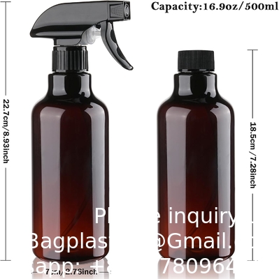 Bouteilles de pulvérisation en plastique Bouteille de pulvérisation vide 16,9 oz/500 ml 2 Pack Bouteilles de pulvérisation lourdes
