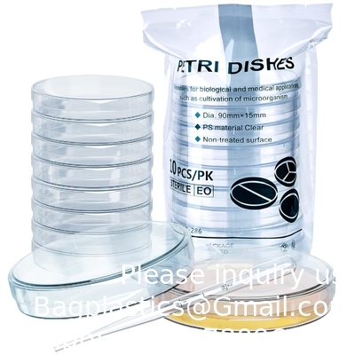 Disques de Petri stériles avec couvercle (90 x 15 mm), pipettes en plastique de 2 ml pour analyse en laboratoire, projets scolaires, prélèvements sanguins