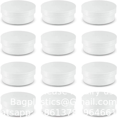 Contenants de stockage de perles en plastique glacé rond clair boîtier avec couvercle à vis, cylindre contenant des perles empilables
