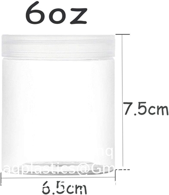Contenants avec couvercles Jars en plastique Contenants pour la boue avec couvercles étanches à l'eau blanche et autocollants Mini stockage pour bricolage