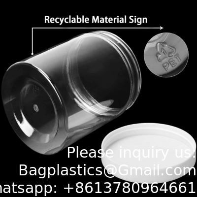 Contenants avec couvercles Jars en plastique Contenants pour la boue avec couvercles étanches à l'eau blanche et autocollants Mini stockage pour bricolage
