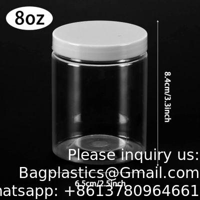 Contenants avec couvercles Jars en plastique Contenants pour la boue avec couvercles étanches à l'eau blanche et autocollants Mini stockage pour bricolage