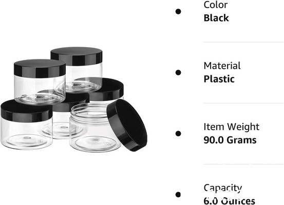 Boîtes en plastique rondes, transparentes et imperméables Boîtes en plastique avec couvercle pour le stockage de voyage, ombre pour les yeux, ongles, peinture