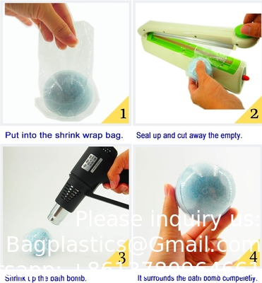 4x6 pouces 500 PCS Sac à enveloppe resserré rond/Coupole supérieure sans odeur 100 Gauge avec un trou de ventilation pour les bombes de bain, les savons, l'artisanat