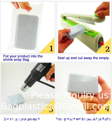 4X6 Sacs de film rétrécissants 500 Pack pour barres de savon, bombes de bain, petits cadeaux, sacs de film rétrécissants en PVC