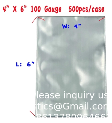 4X6 Sacs de film rétrécissants 500 Pack pour barres de savon, bombes de bain, petits cadeaux, sacs de film rétrécissants en PVC