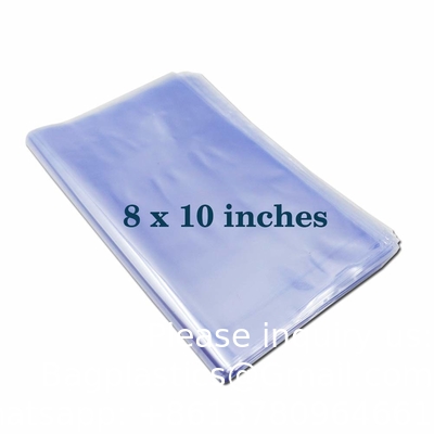 Sacs à emballage rétrécissant, matériaux en PVC rétrécissants par chaleur 100 paquets 8 x 10 pouces Sacs pour bombes de bain, barres de savon