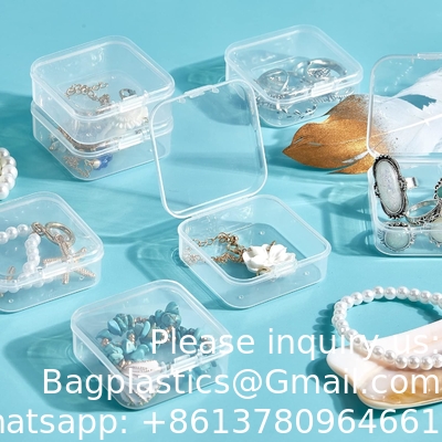 Boîtes de rangement organisateur - petits conteneurs en plastique avec couvercle à charnière pour perles, bijoux et fournitures artisanales