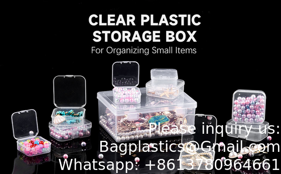 Boîtes de rangement organisateur - petits conteneurs en plastique avec couvercle à charnière pour perles, bijoux et fournitures artisanales