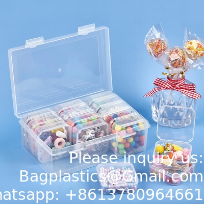 Boîtes de rangement organisateur - petits conteneurs en plastique avec couvercle à charnière pour perles, bijoux et fournitures artisanales