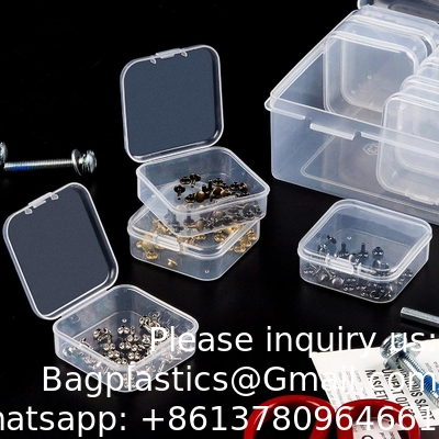 Boîtes de rangement organisateur - petits conteneurs en plastique avec couvercle à charnière pour perles, bijoux et fournitures artisanales