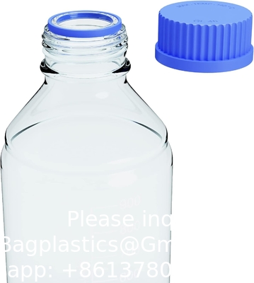 Bouteilles en verre de stockage de 1000 ml Bouteille de stockage de médias ronds    Bouteilles en verre borosilicate    Bouteille de stockage de sonde sûre