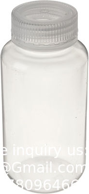 Bouteille de réactif en polypropylène à large bouche de qualité de laboratoire, contenant de bouteille vide en plastique de 2 oz avec bouchon