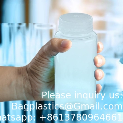 Bouteille de réactif en polypropylène à large bouche de qualité de laboratoire, contenant de bouteille vide en plastique de 2 oz avec bouchon