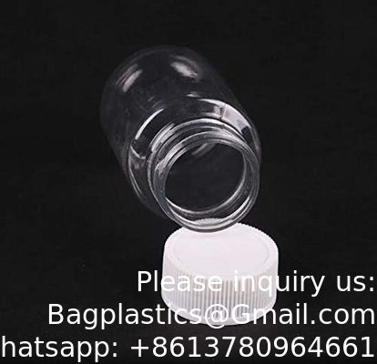 Bouteille de réactif en polypropylène à large bouche de qualité de laboratoire, contenant de bouteille vide en plastique de 2 oz avec bouchon