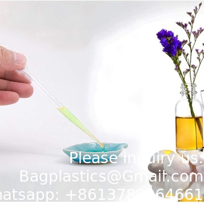 Pipettes graduées à transfert en plastique jetables, gouttière claire pour les huiles essentielles, test d'eau, laboratoire, art de bricolage