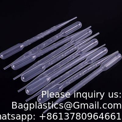 Pipettes graduées à transfert en plastique jetables, gouttière claire pour les huiles essentielles, test d'eau, laboratoire, art de bricolage