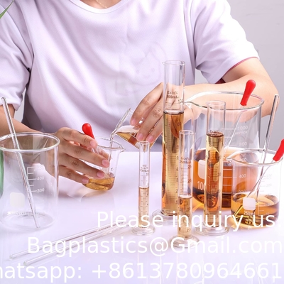 Ensemble de bouteilles en verre ou en plastique, bouteilles de laboratoire épaisses (10 ml, 25 ml, 50 ml, 100 ml), bouteille