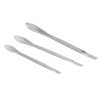 Spatula de laboratoire en acier inoxydable Micro-scoop réactif de laboratoire de mélange Spatula de 22 cm de long échantillonnage cuillère