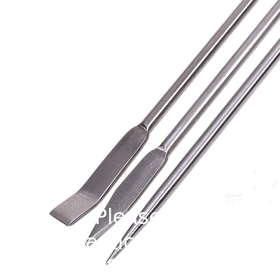 Spatula de laboratoire en acier inoxydable Micro-scoop réactif de laboratoire de mélange Spatula de 22 cm de long échantillonnage cuillère